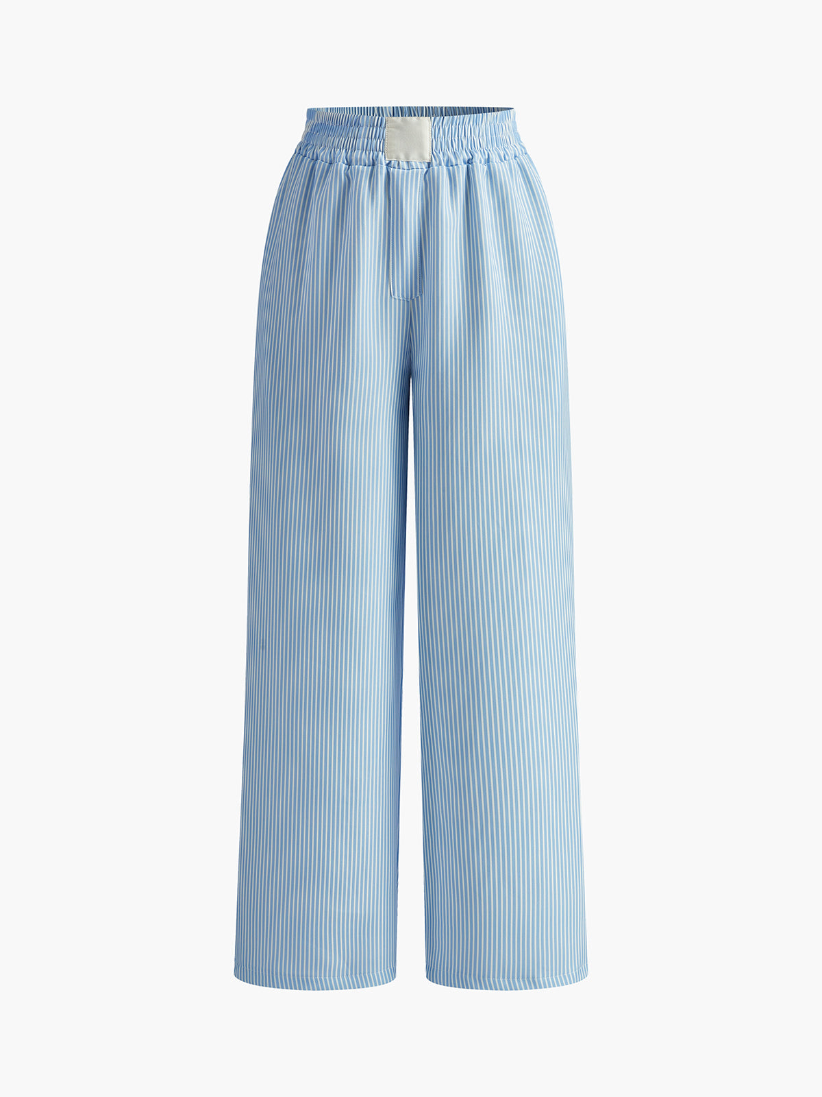 Pinstripe Geniş Paça Uzun Pantolon