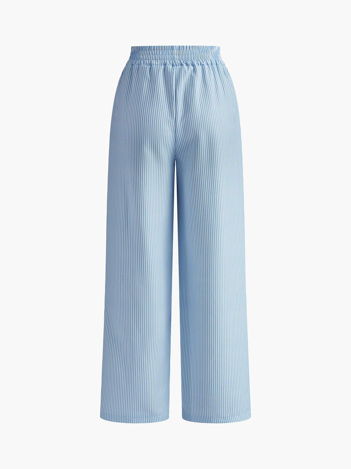 Pinstripe Geniş Paça Uzun Pantolon