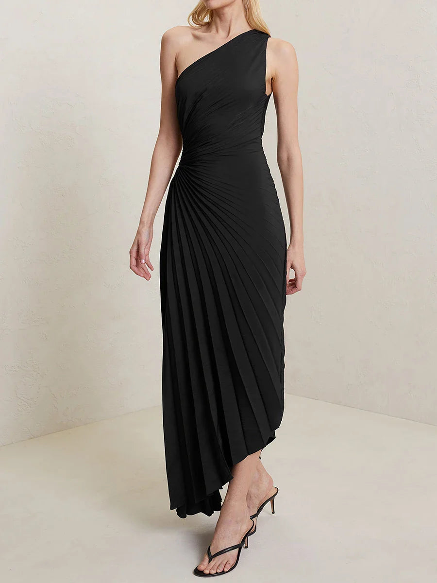 Sleeveles Pile Detay Elbise