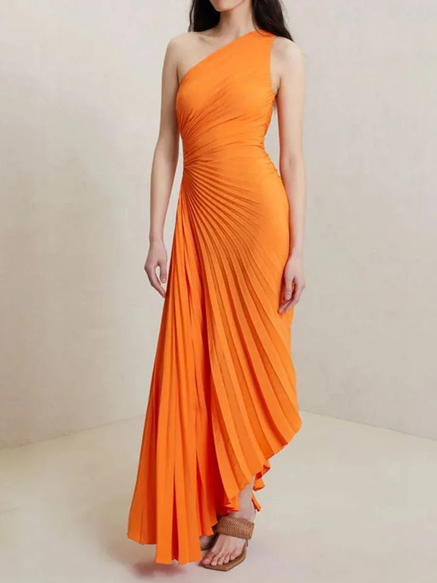 Sleeveles Pile Detay Elbise