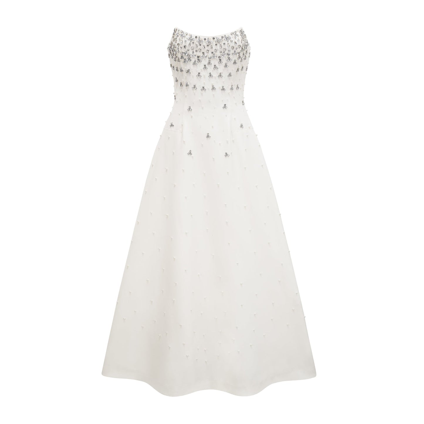 Elegant Siyah İşlemeli Maxi Elbise
