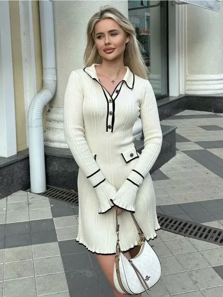 Fitilli Triko Elbise