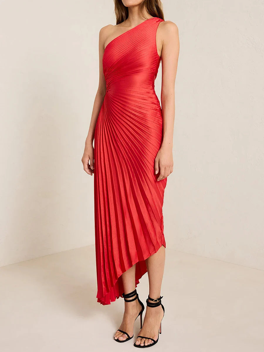 Sleeveles Pile Detay Elbise
