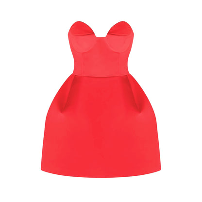 Floral Beyaz Büstiyer Omuzları Açık Mini Elbise