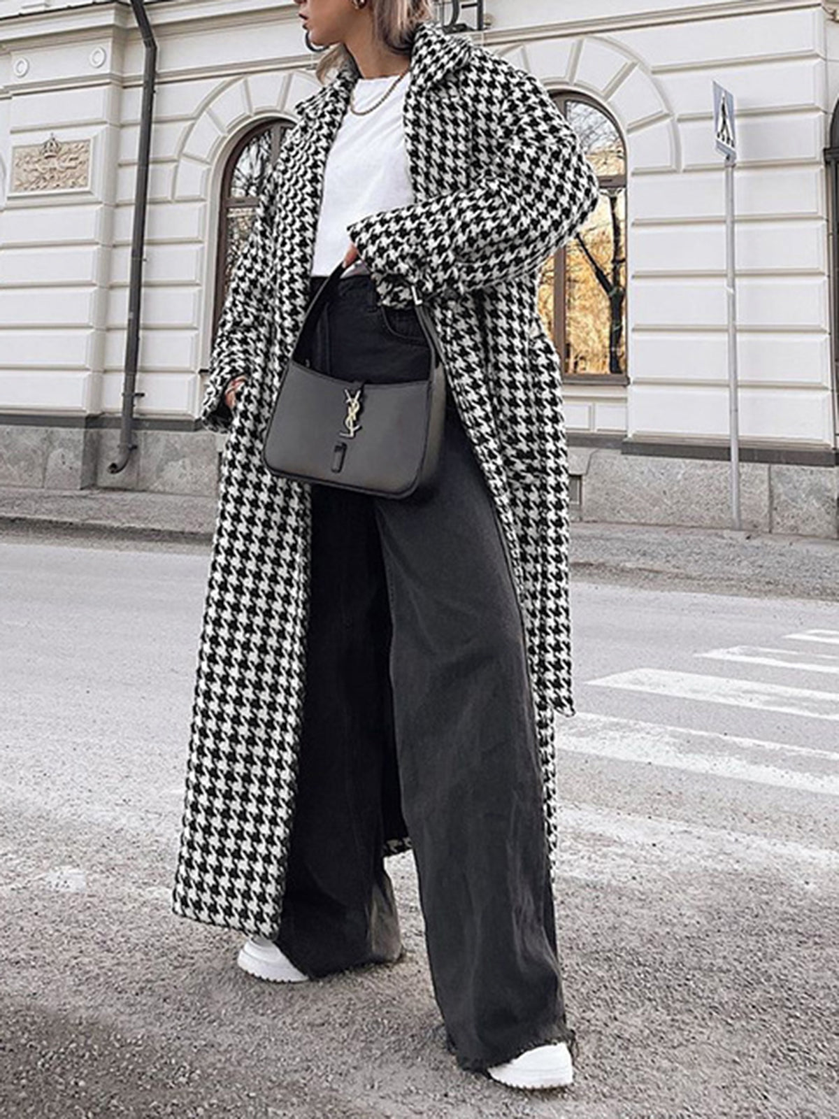 Houndstooth Tweed Trençkot