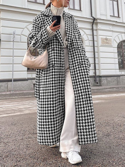 Houndstooth Tweed Trençkot