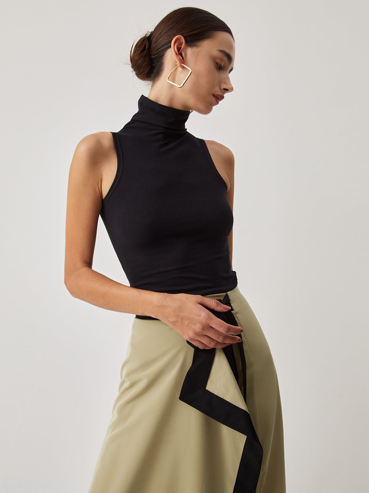 Turtleneck Kaburga Üst
