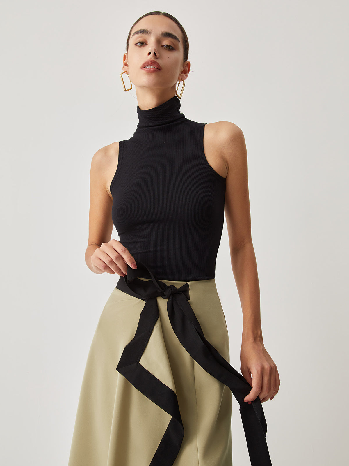 Turtleneck Kaburga Üst