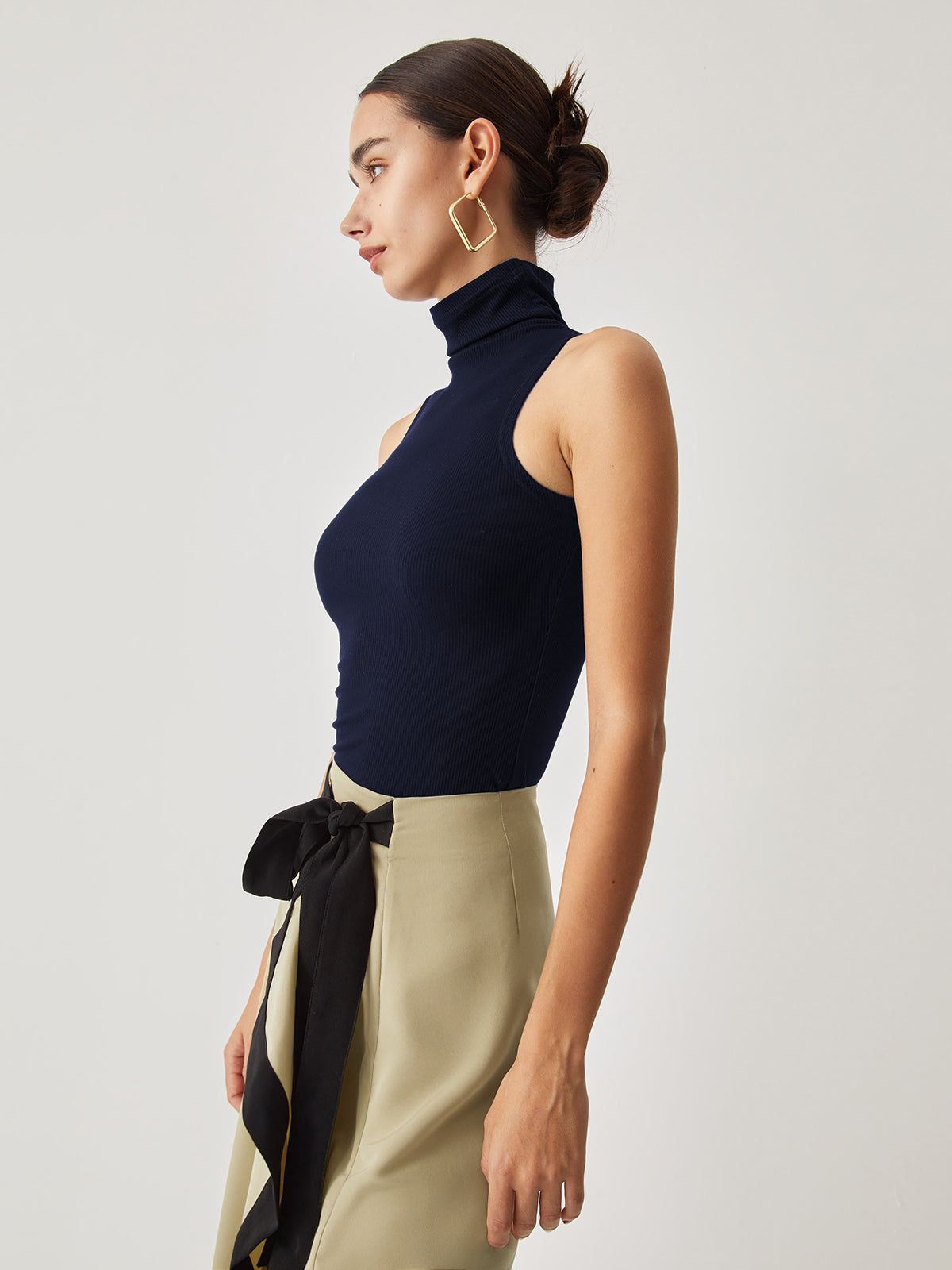 Turtleneck Kaburga Üst