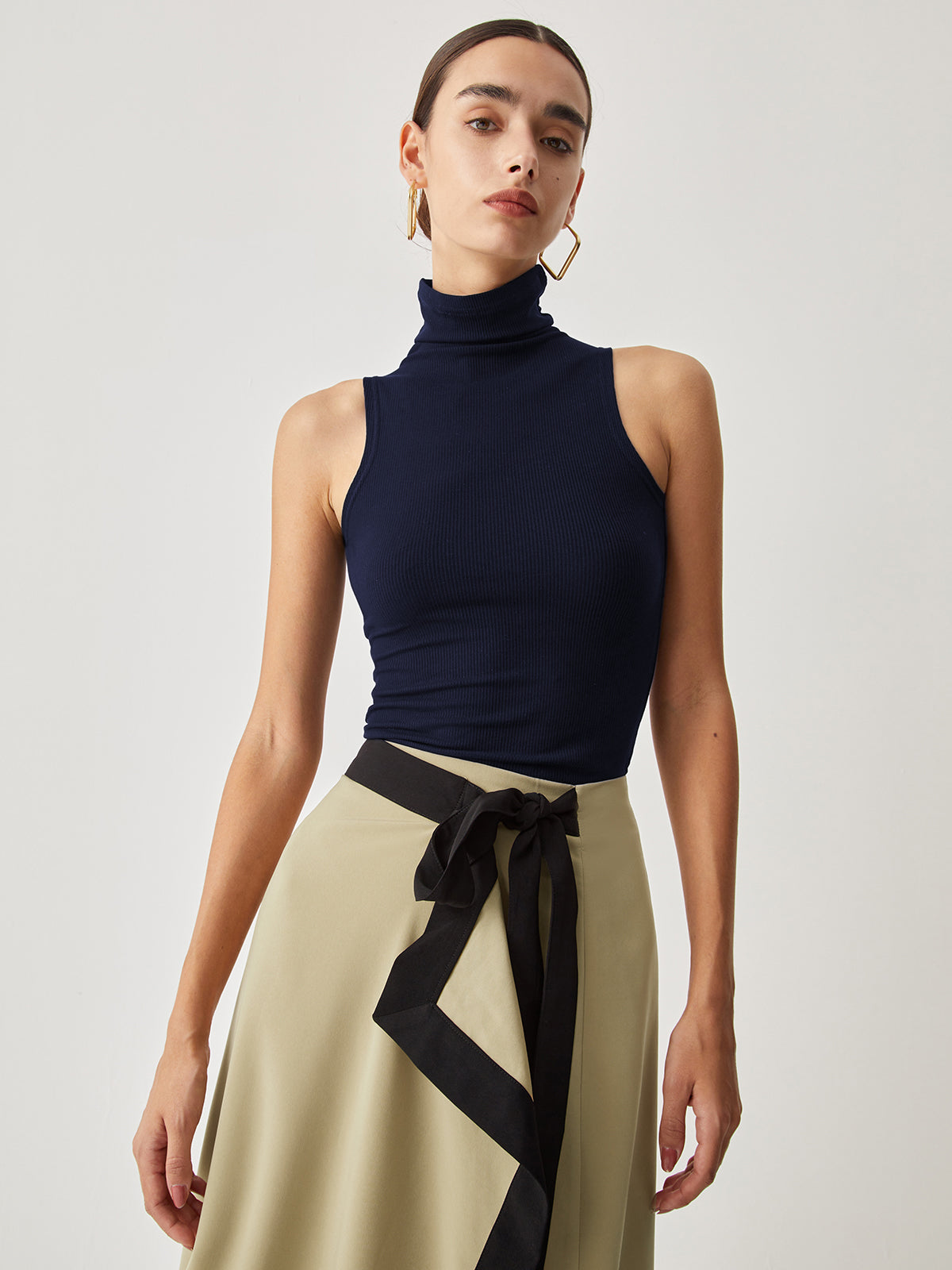 Turtleneck Kaburga Üst