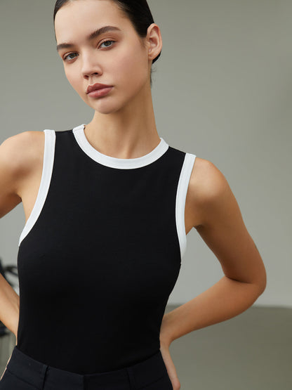 Bir Milyon Değerinde Kontrast Kesim Tank Top