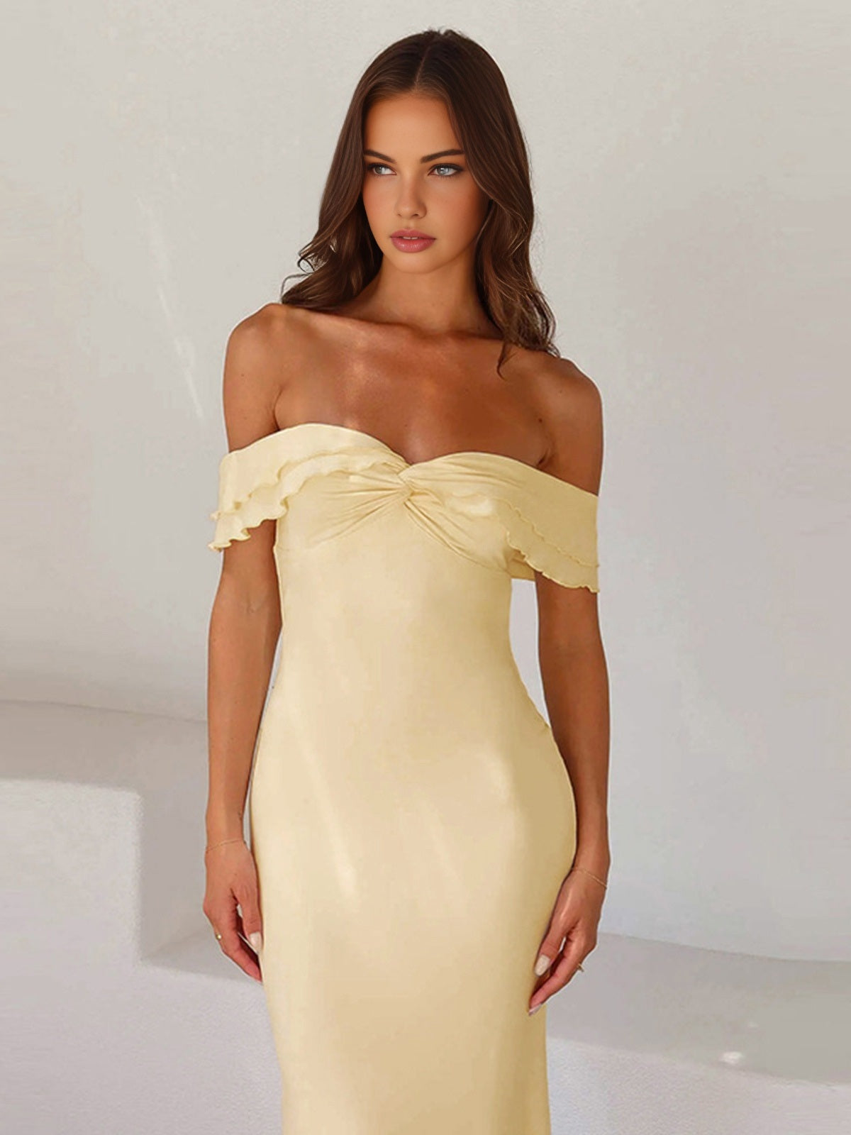 Cuff Long Elbise