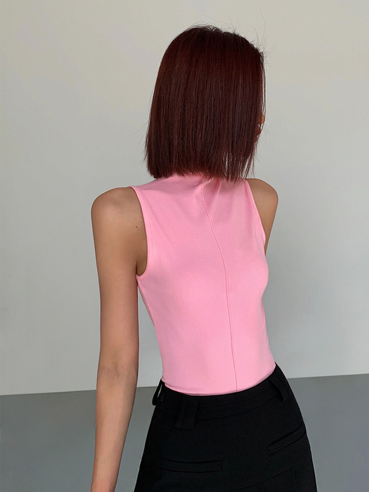 Basic Dar Yakalı Tank Top