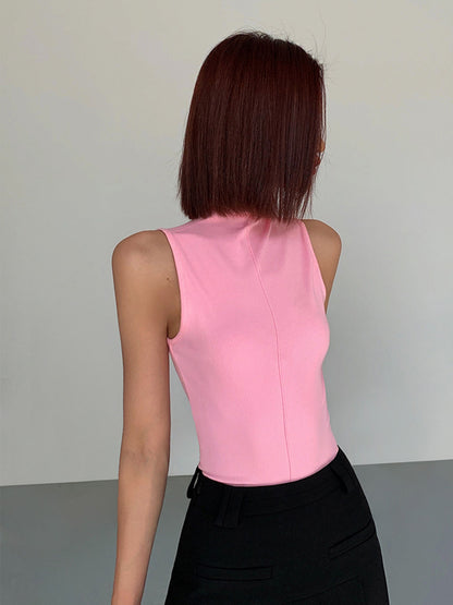 Basic Dar Yakalı Tank Top