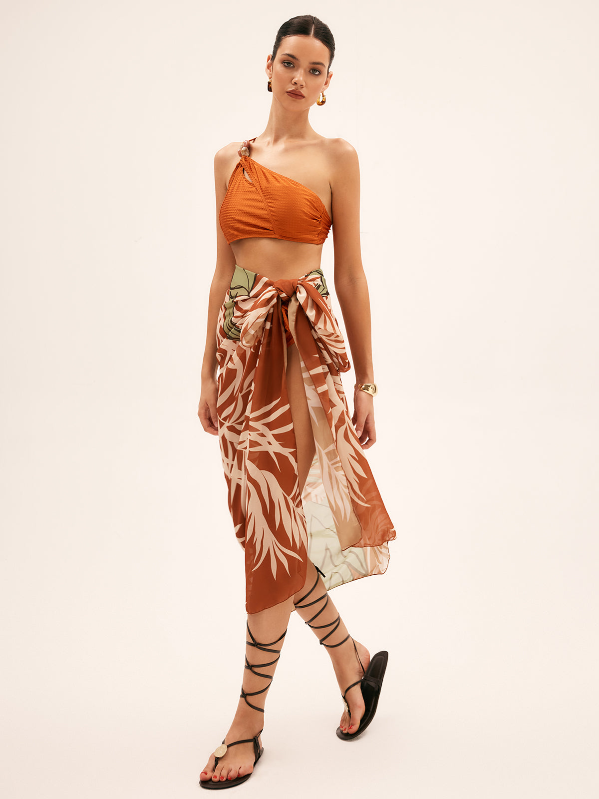 Coconut Grove Printed Chiffon Cover Up Skirt