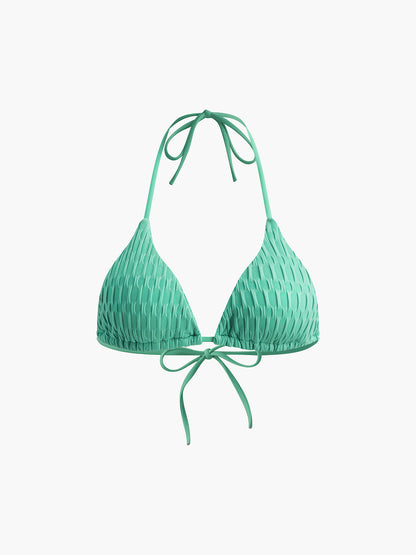 Sade Halter Bağlamalı Bikini Seti