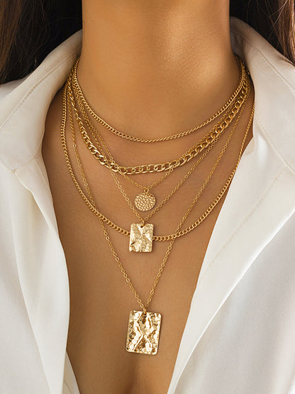 Multi Strand Gold Layered Necklace