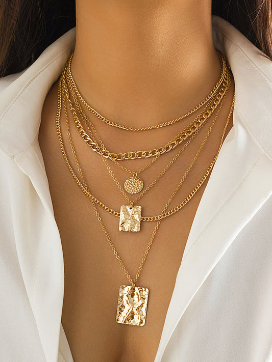 Multi Strand Gold Layered Necklace