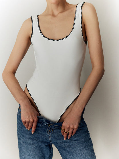 Sırtı Açık İnce Düşük Kesim Bodysuit