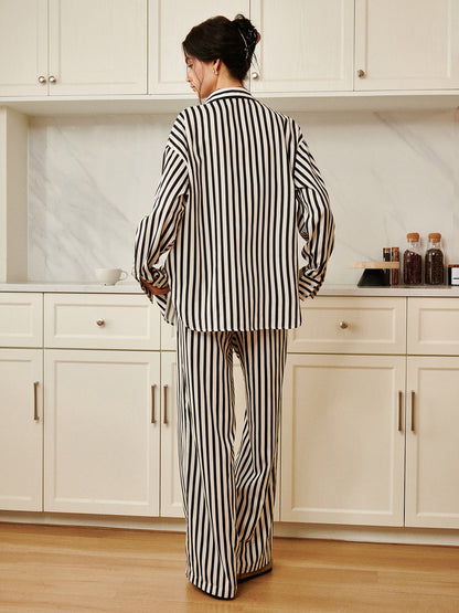 Pinstripe Cepli Üç Parça Pantolon Takımı