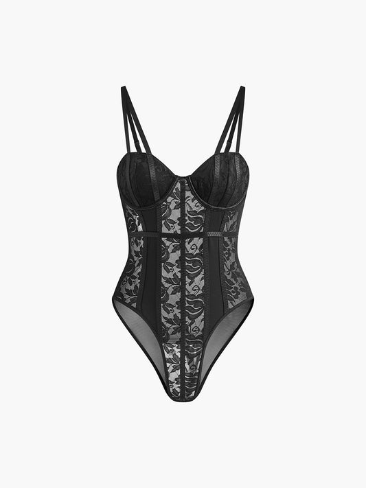 Dantel Şeffaf Sevgili Korse Body