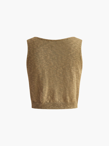 Pamuk Karışımlı Kısa Tank Top