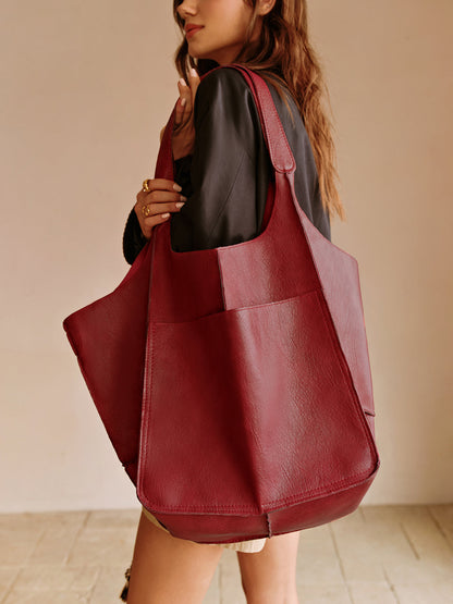 Crimson Comfort Tote Çanta