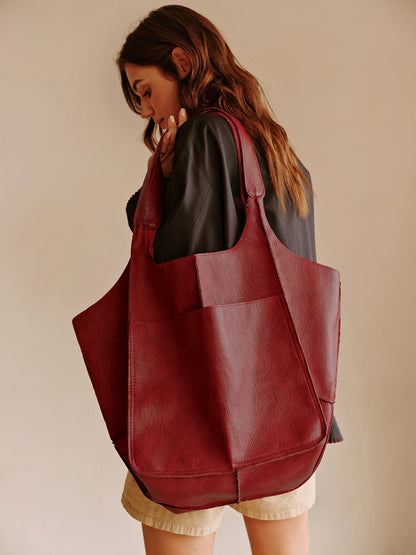 Crimson Comfort Tote Çanta