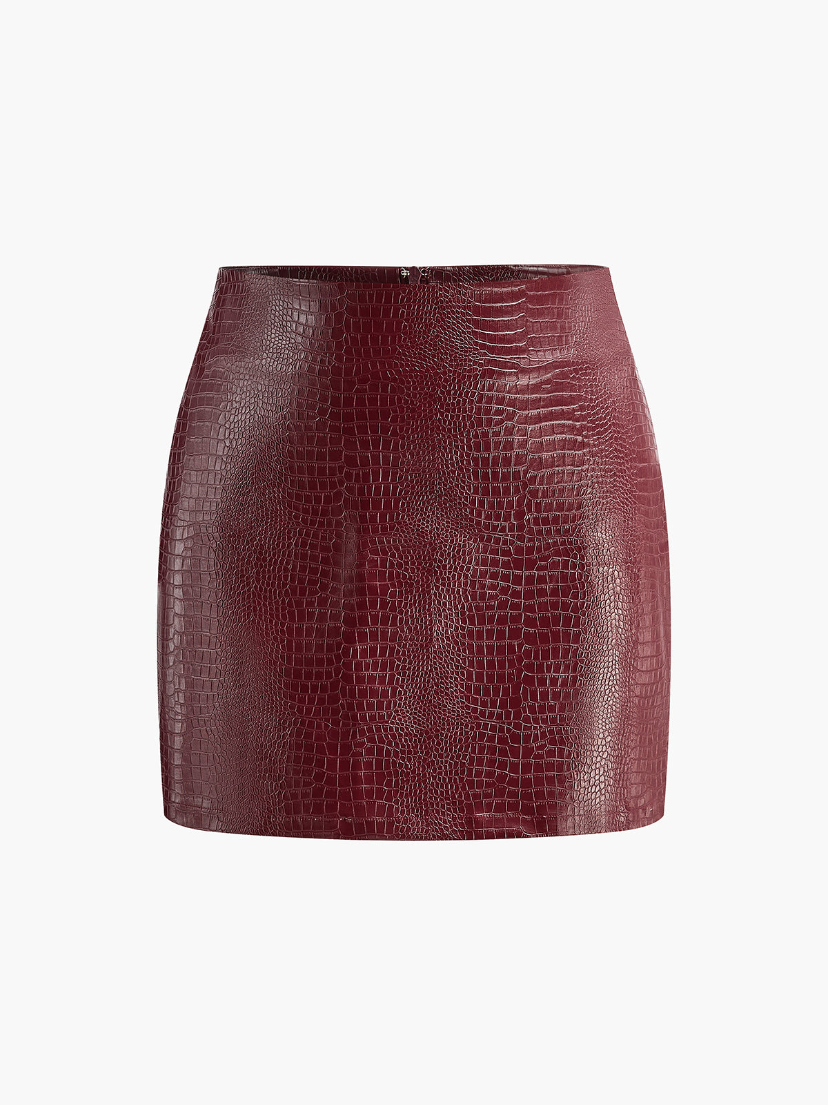 Faux Leather Textured Mini Skirt