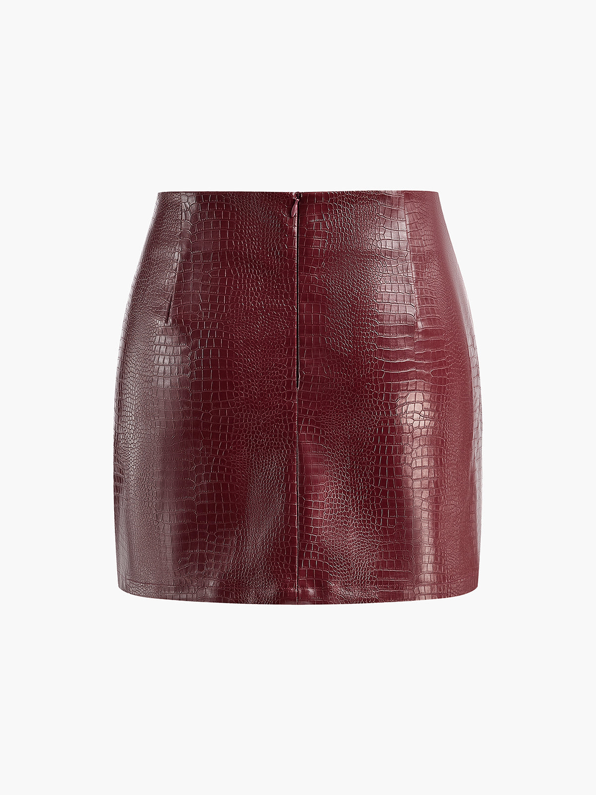 Faux Leather Textured Mini Skirt