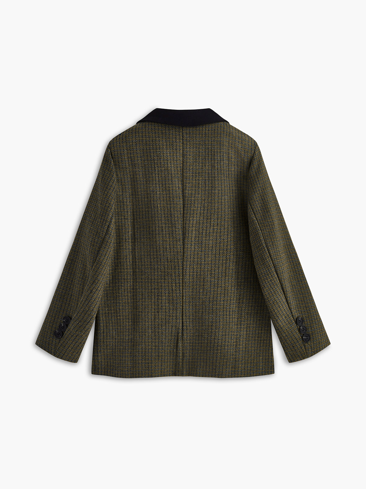 Büyük Boy Tweed Ekose Blazer