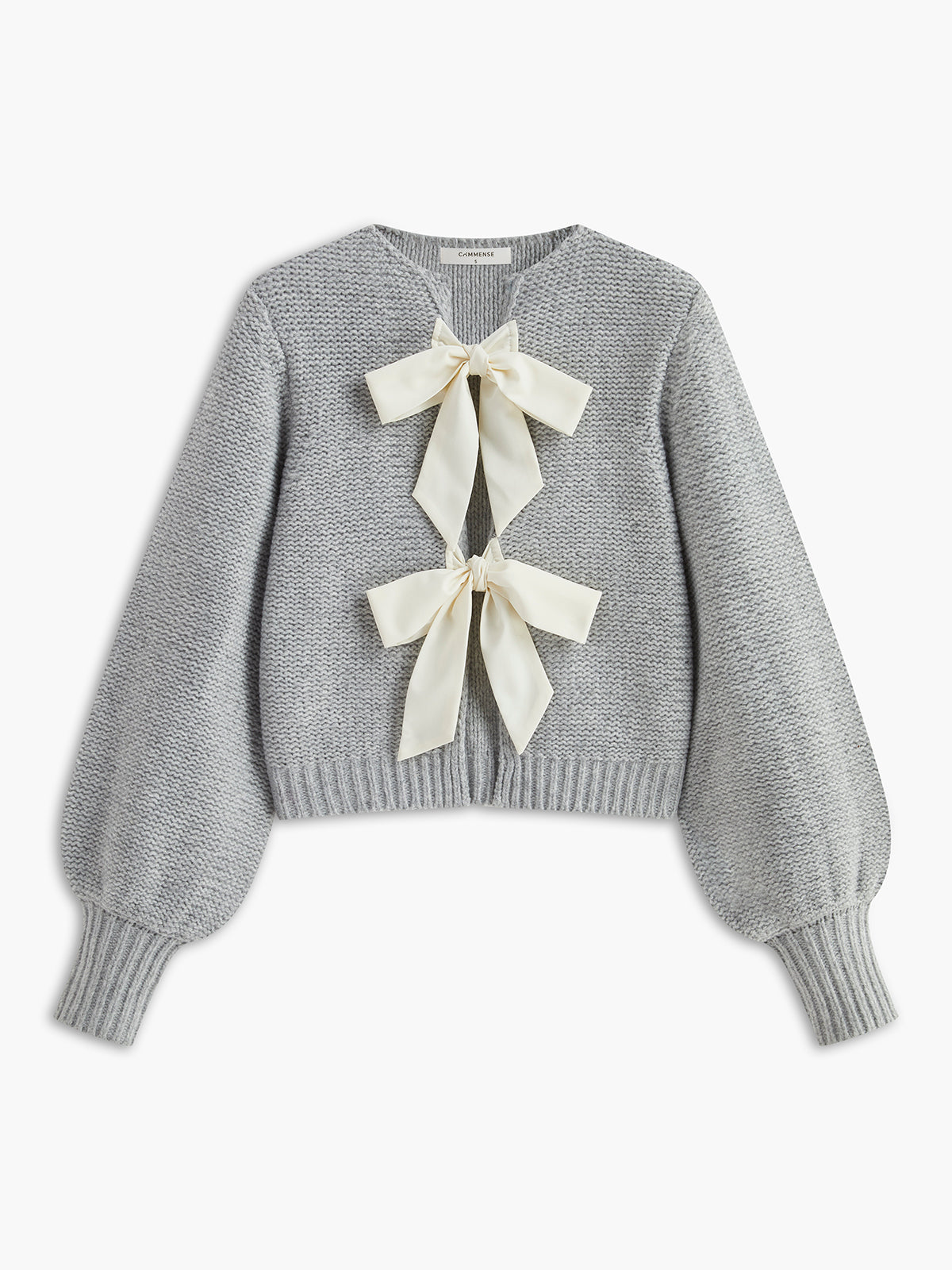 Crew Neck Bow Knit Top