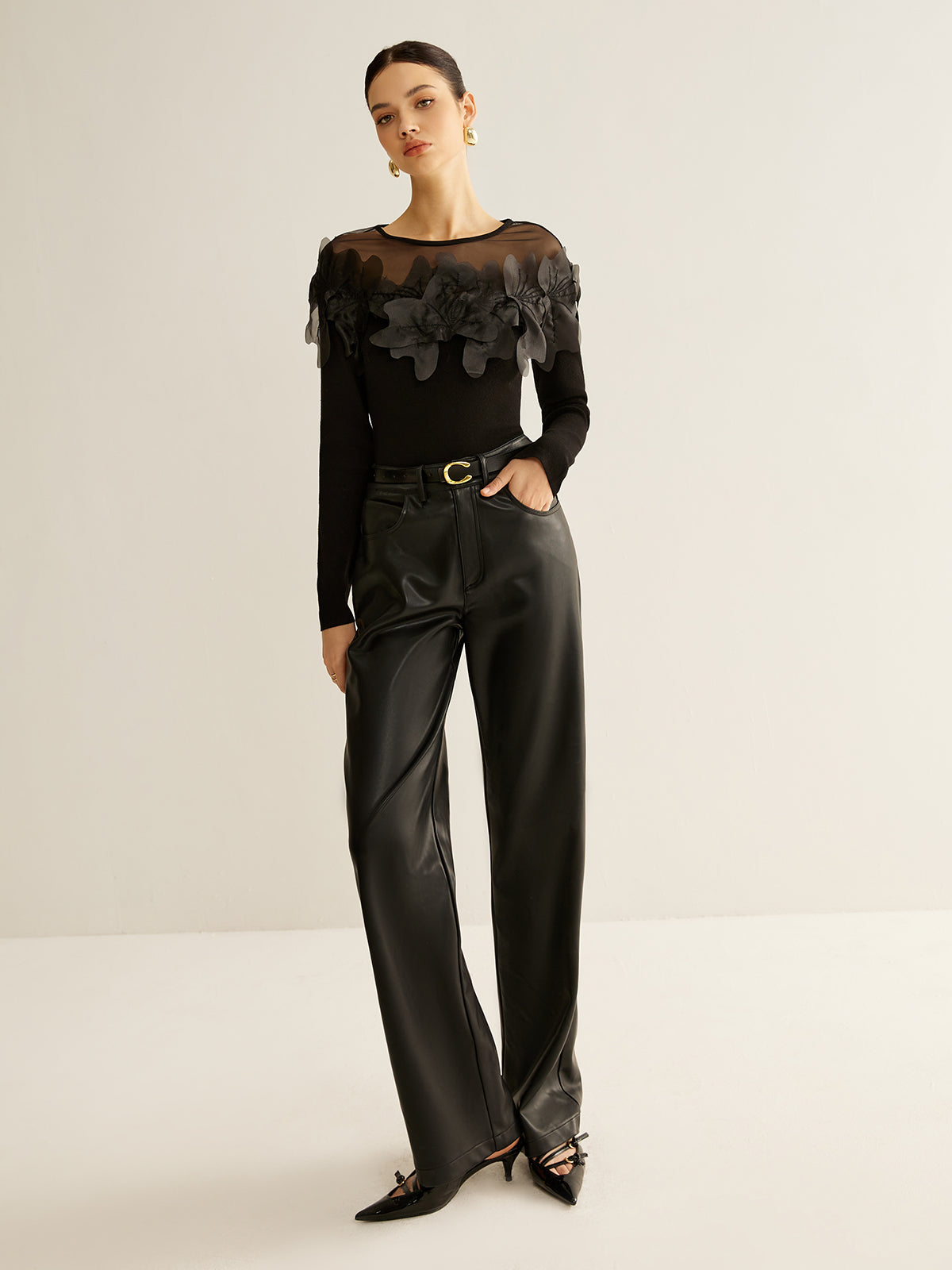 Romance Floral Dekor İnce Bluz