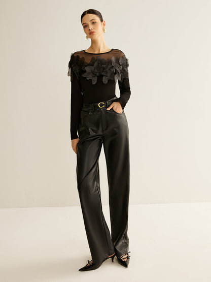 Romance Floral Dekor İnce Bluz