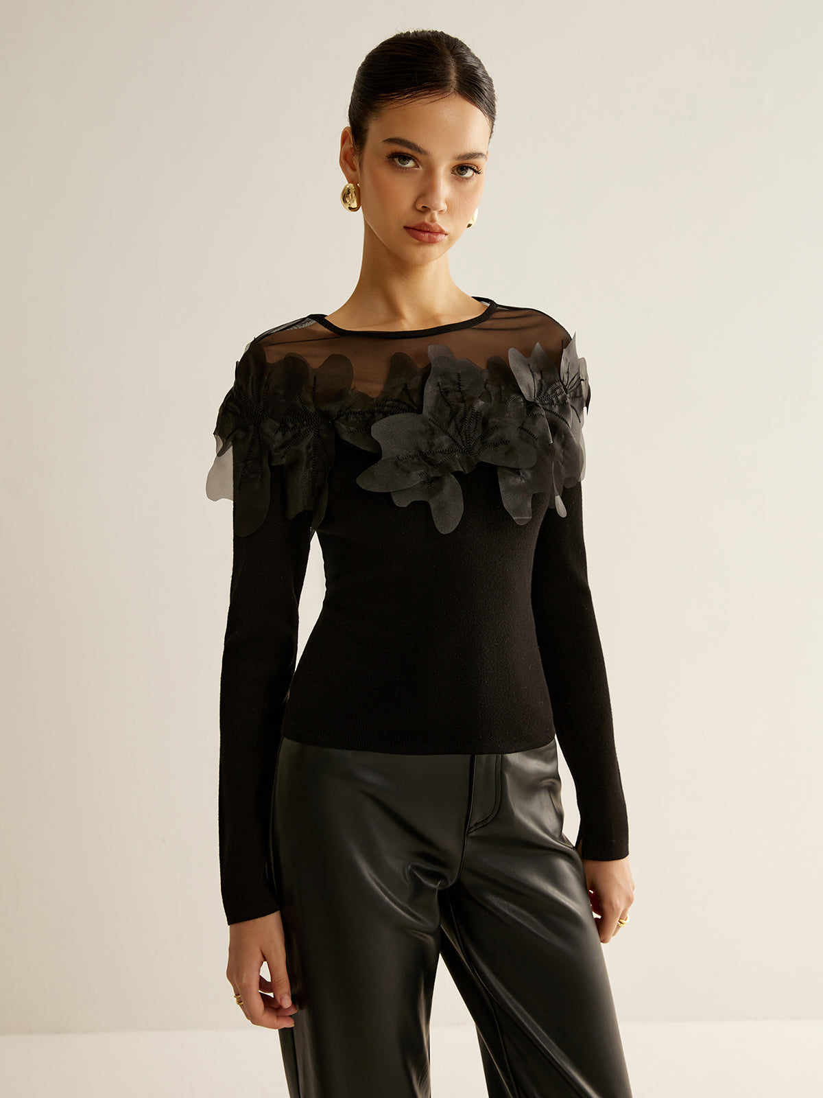 Romance Floral Dekor İnce Bluz