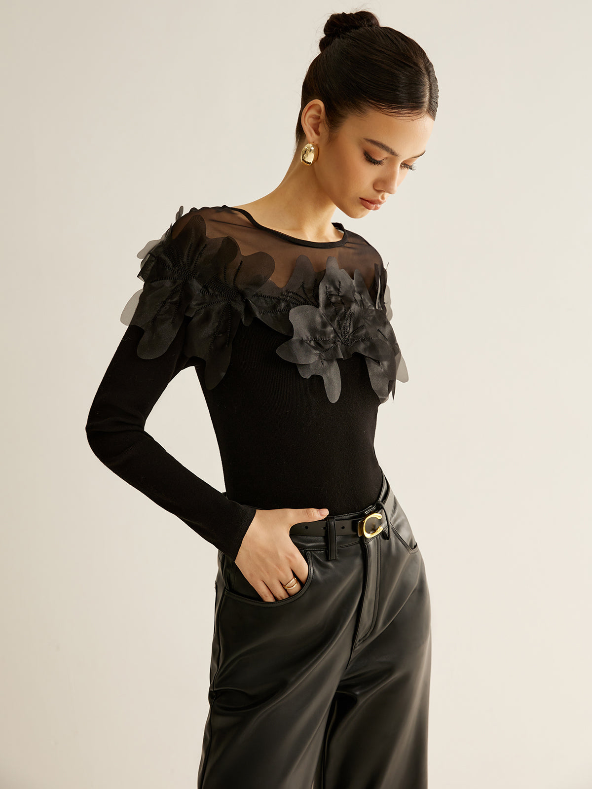 Romance Floral Dekor İnce Bluz