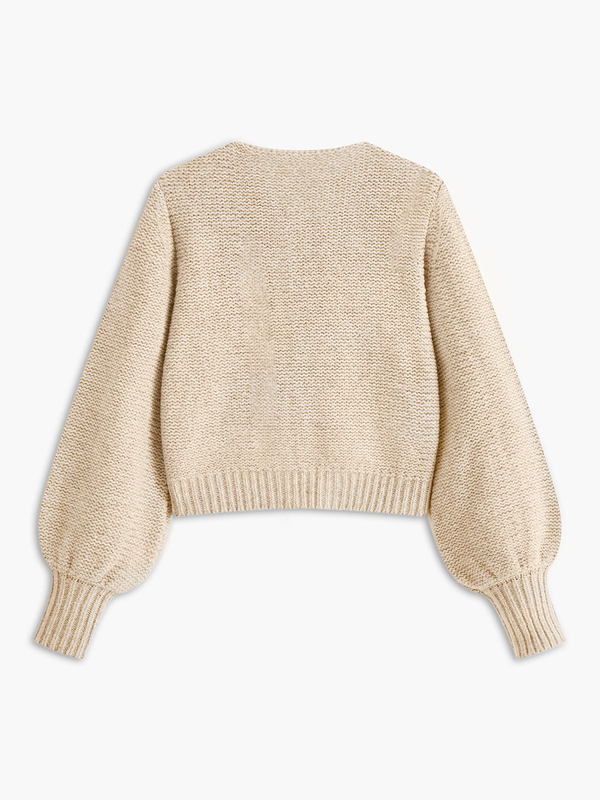 Crew Neck Bow Knit Top