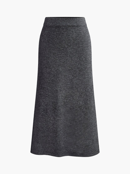 Minimalist Turtleneck Kolsuz Etek Takımı