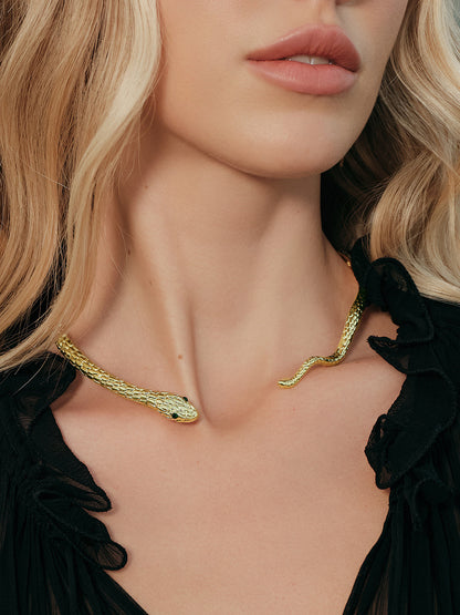 Yılan Şeklinde Choker Kolye