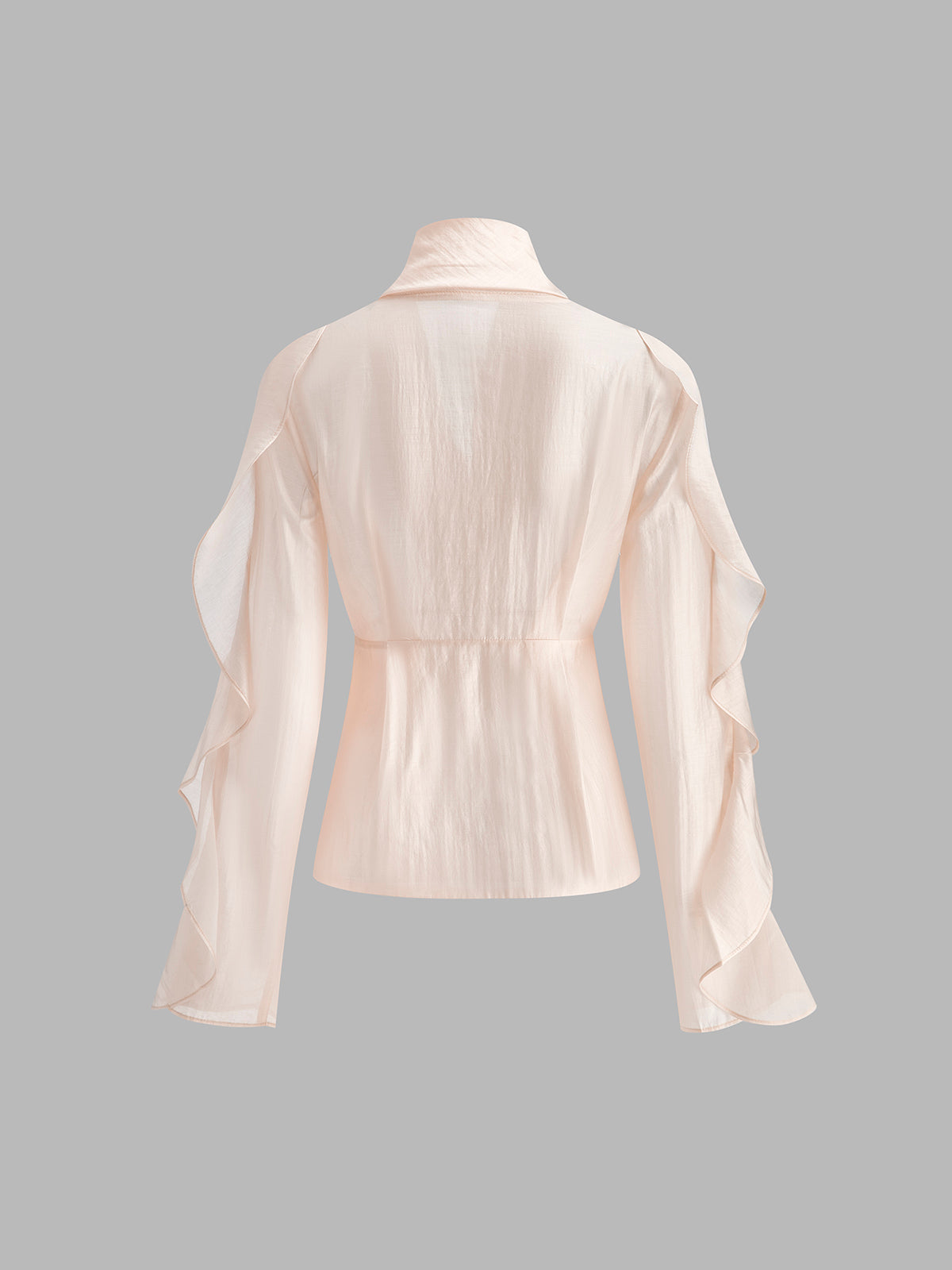 Chiffon V-Neck Ruched Blouse