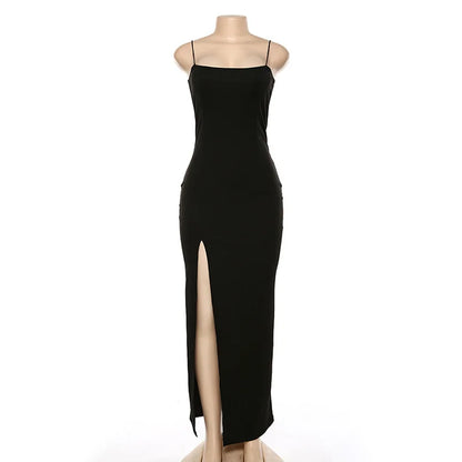 ElegantAskı Yırtmaçlı Elbise