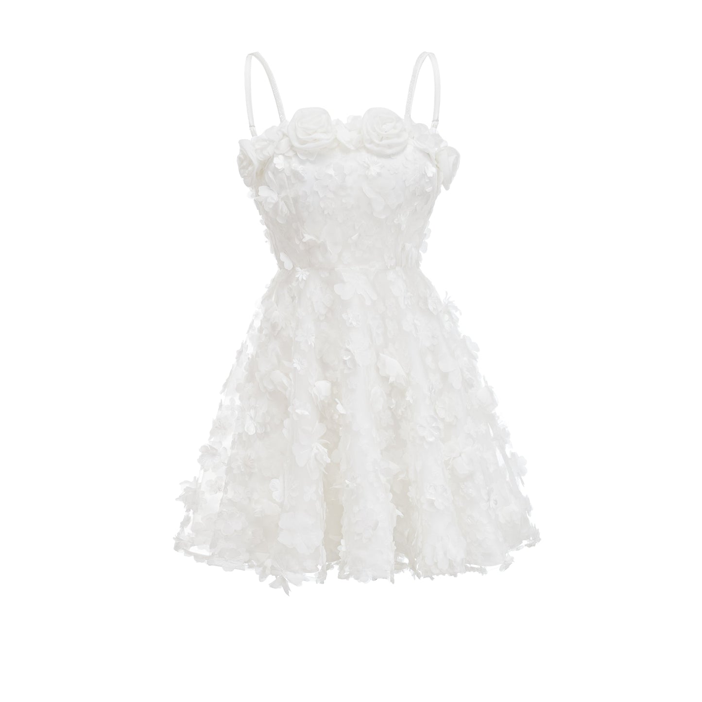 Apolline beyaz mini elbise