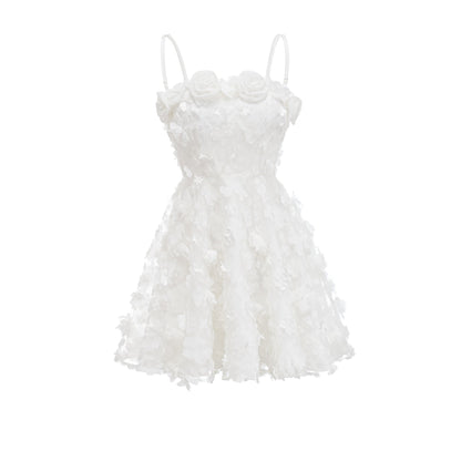 Apolline beyaz mini elbise