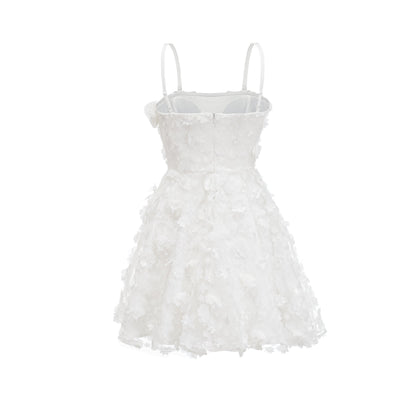 Apolline beyaz mini elbise